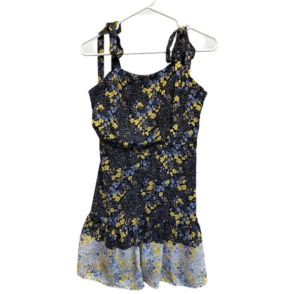 Jun & Ivy Dresses & Skirts - Jun & Ivy Dress Med Smocked Sun Dress Sundress Lined Tie Straps Boho Fairy Beach